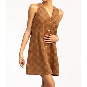 NEW SMITH & QUINN dorothy corduroy mini dress in oak check